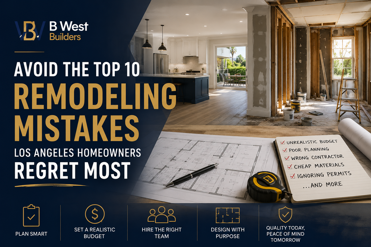 Avoid the Top 10 Remodeling Mistakes Los Angeles Homeowners Regret Most