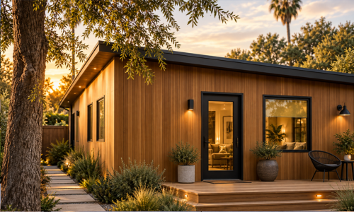 Golden Hour Modern Backyard Guest House